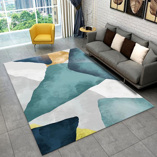 Nordic Minimalist Ins Style Geometric Living Room Sofa Coffee Table Bedroom Household Carpet Tatami Doormat Bedside Blanket
