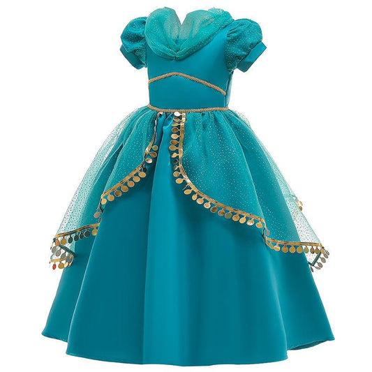 Children's Clothing Aladdin Magic Lamp Jasmine Princess Dress Dress Performance Evening Dress