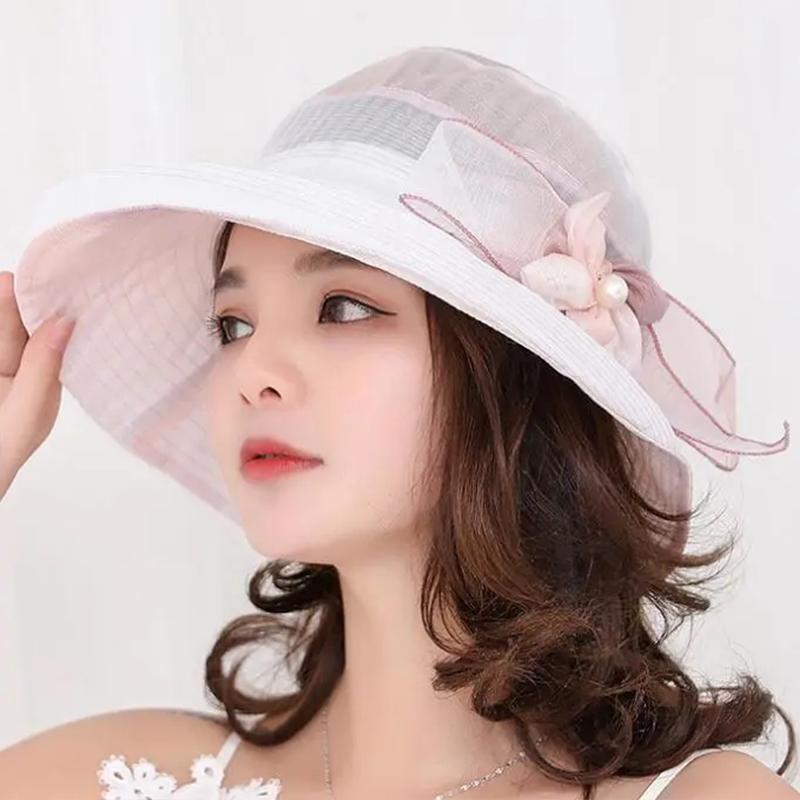 Women's Hat Sunscreen Big-edge Sunshade Hat Fisherman Hat Summer Thin Sun Hat Middle-aged and Elderly Mother Hat