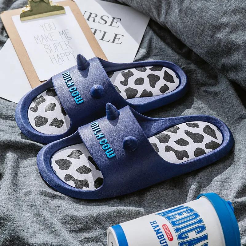 WTEMPO Cute Couple Slippers Flat Indoor Non-slip Flip Flop Beach Bedroom Home