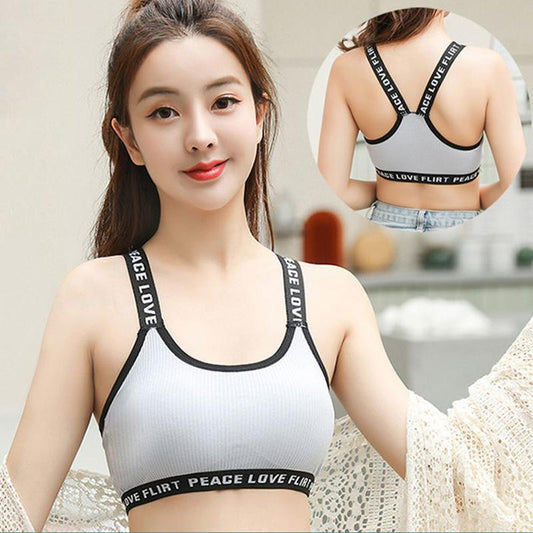 Pure Cotton Underwear Female Students Wrapped Chest Beautiful Back Tube Top Underwear Sports Yoga Bra Fabric Soft Light and Breathable