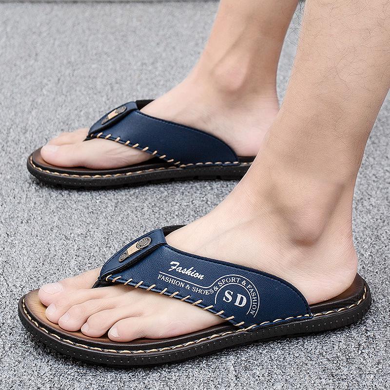 Men Sandals Summer Leisure Beach Men Shoes High Quality Leather Sandals Men's Sandals Big Size