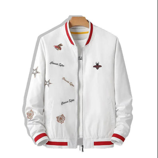 Autumn Men's Thin Jacket Trendy Handsome Loose Plus Size Jacket Men's Baseball Uniform