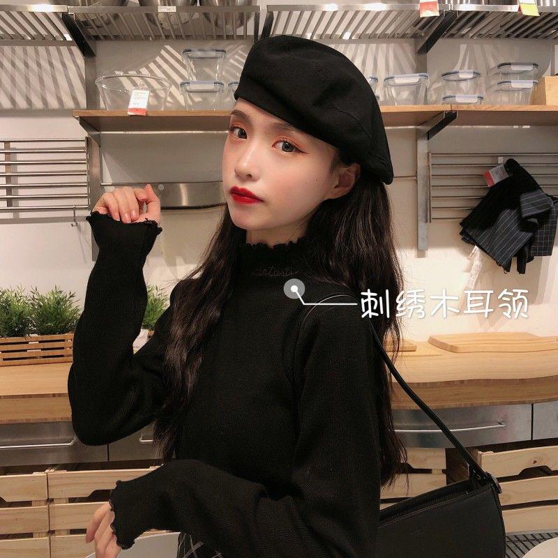 Pofulove Little Man Wild Fungus Bottoming Sweater Sweater Fashion Outerwear Western-style