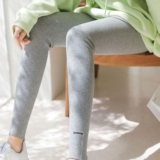 Leggings Women's Winter Stovepipe Trousers Women Wear High Waist Thin Fleece Warm Pants
