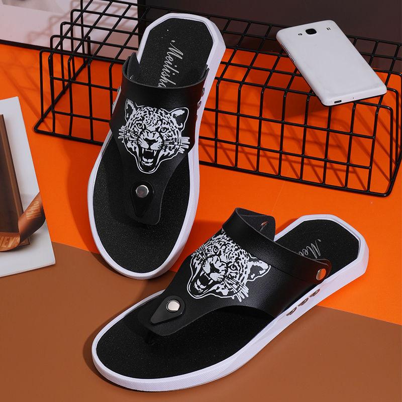 Summer Men's Outdoor Beach Sandals Slippers Non-slip Leisure Drag Indoor Bathroom Dual-use Slippers