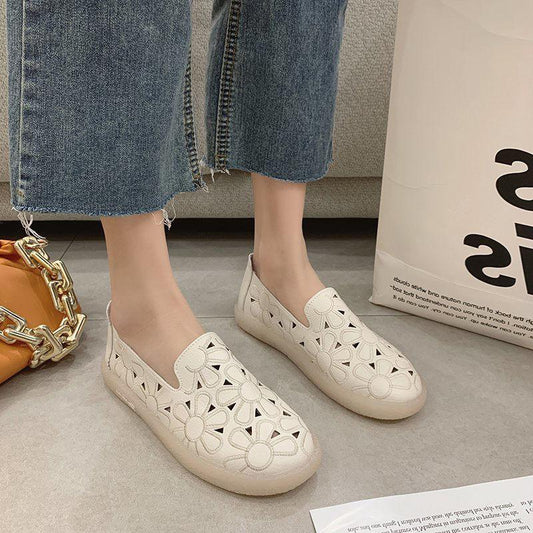 Hollow Nurse Shoes Spring Summer Soft Sole Comfortable Pregnant Women Shoes Single Shoes Women Breathable Sports Shoes