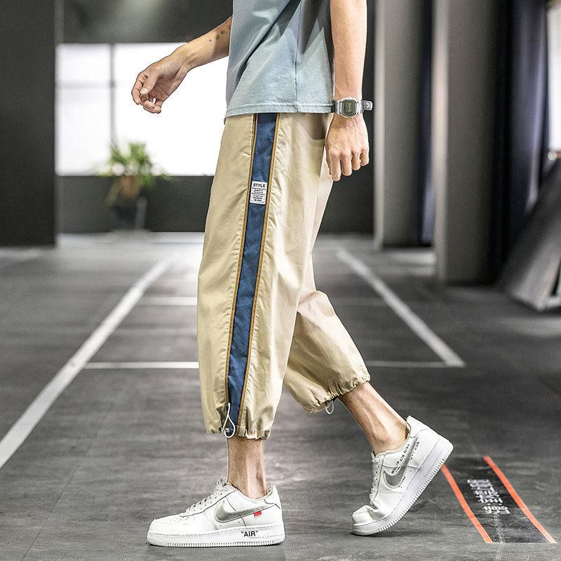 Men's Summer Thin Loose Casual Trend Eight-point Pants Cotton All-match Sports Pants