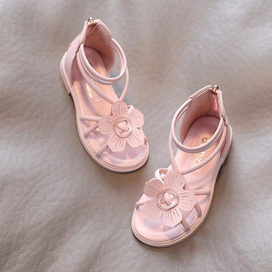 Girls' Roman Shoes Summer Sandals Princess Shoes Korean Version Children's Soft-soled Open-toed Beach Shoes