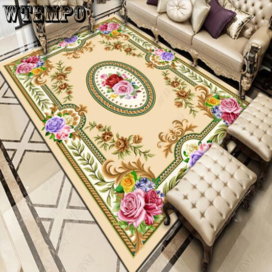 Morocco Vintage Ethnic Persian Style Carpet for Living Room Bedroom Mat Floral Non-Slip Area Rugs