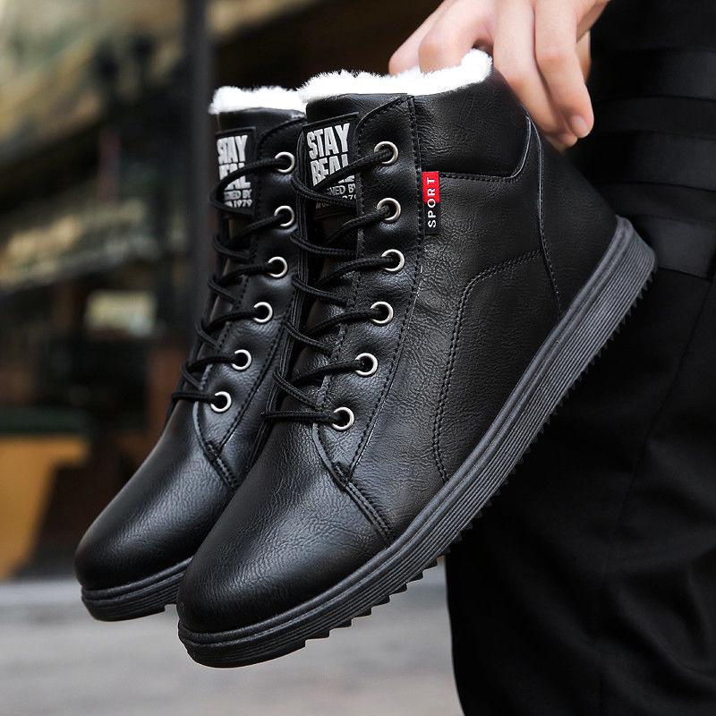 Men Plus Velvet Sneakers Outdoor Casual Shoes Men's Shoes Winter Cold Protection Non-slip Shoes Keep Warm