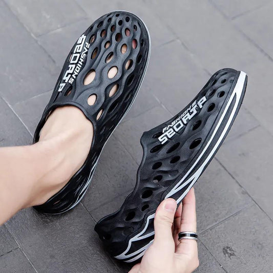 Summer Men's Beach Sandals Waterproof Hollow Breathable Running Casual Shoes