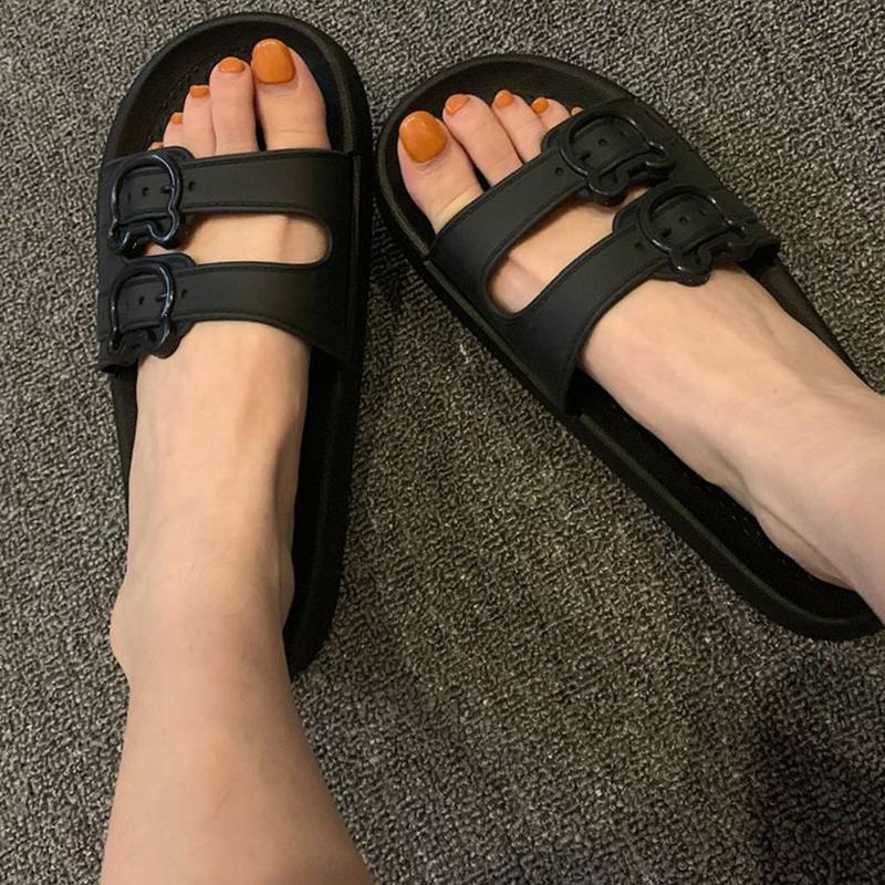 Soft and Comfortable Summer Slippers Female Home Bedroom Dormitory Non-slip Bathroom Slippers Simple Outing Soft Bottom Thick Bottom