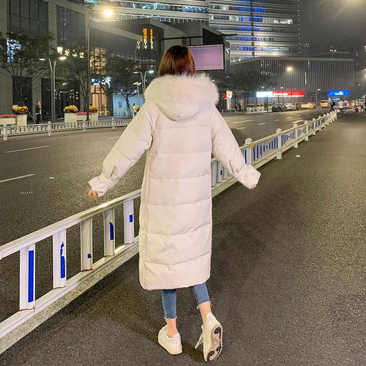 Winter Over-knee Down Padded Jacket Women Mid-length Padded Coat Thick Loose Padded Jacket Women's Jacket