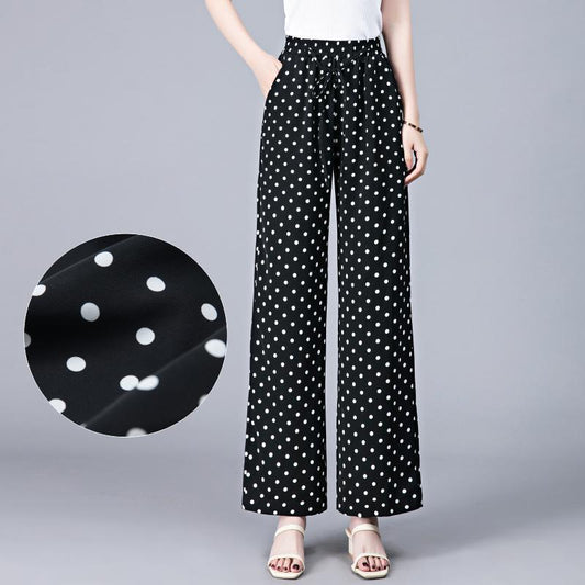 Ice Silk Drape Wide-leg Pants Summer Thin Pants Women's Loose and Thin Straight-leg Pants