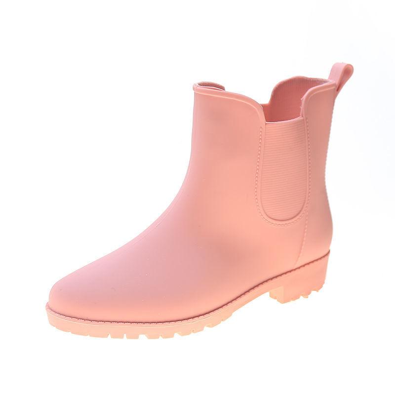 Rain Boots Female Adult Water Shoes Non-slip Waterproof Wear-resistant All-match Fashion Mid-tube Rain Boots