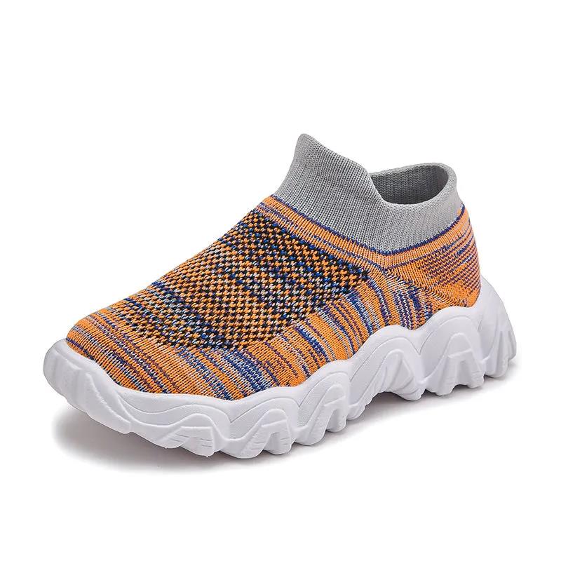 Children's Shoes Boys Spring and Autumn Wave Bottom Color Matching Girls Sneakers Little Boys Shoes
