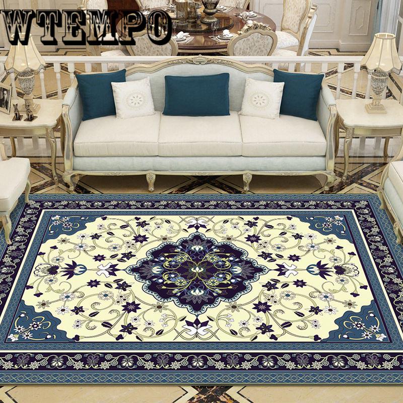 Palace wind Geometric Printed Carpets For Living Room Anti-slip Carpet Kids Bedroom