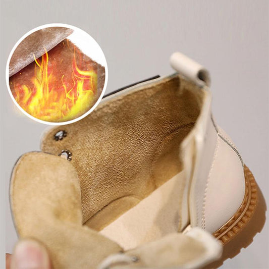 Children Casual Shoes Autumn Winter Martin Boots Boys Shoes Fashion Leather Soft Antislip Girls Boots Sport Running Shoes