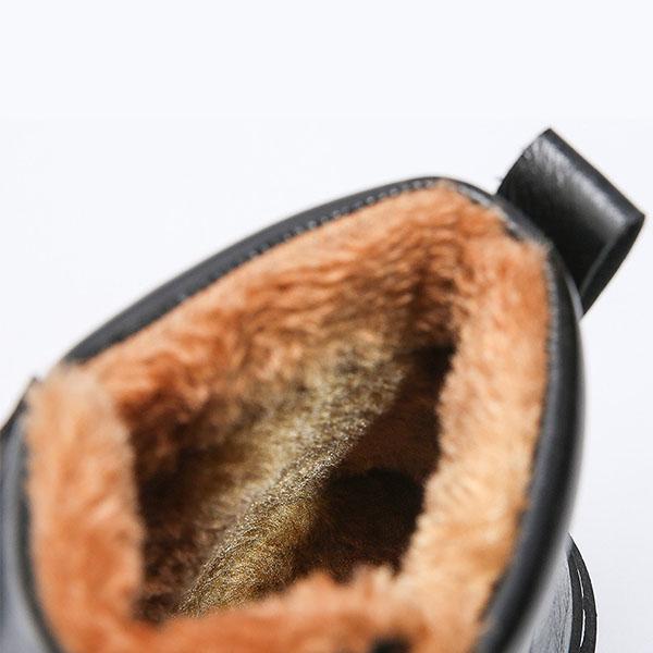 Autumn and Winter Men's High-top Boots Plus Velvet Warm Tooling Boots Outdoor Waterproof Anti-ski Leather Boots Men's Martin Boots