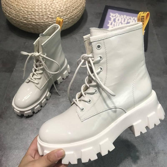Casual Women Shoes Winter Leather Short Tube Martin Boots Fashion Comfortable Warm Women's Boots