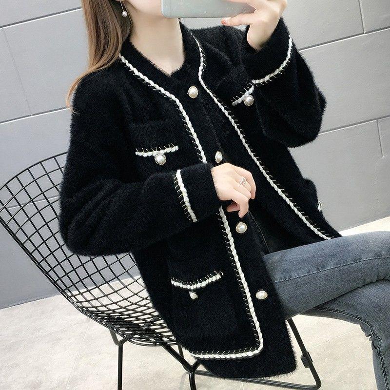 Winter Knit Sweaters for Women Solid Color Long Sleeved Buttons Loose Pullovers Turtleneck Warm Irregular Hem Tops