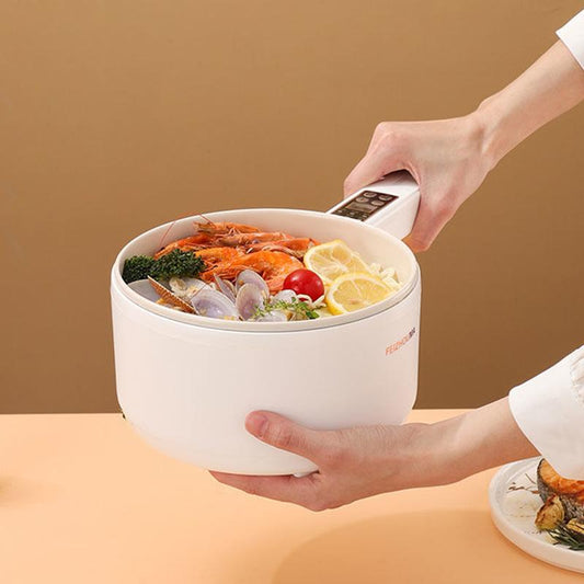 Multi-function Electric Cooking Pot Electric Pot Student Dormitory Small Electric All-in-one Cooking Pot Ceramic Glaze Non-stick Electric Frying Pan