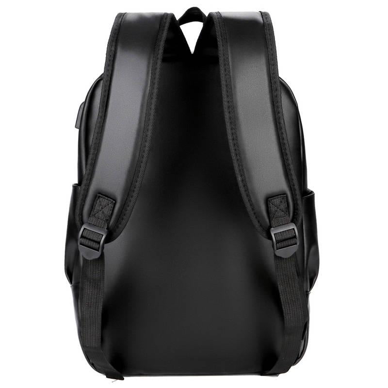 Laptop Leather Backpack Mens Notebook Men Bag Waterproof USB Charging Male Bagpack Fashion Man Bags