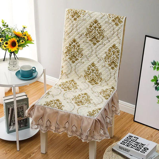 Cushion Integrated Set Chinese Lace Chair Cushion Household Simple Thickened Non-slip Dining Table and Chair Cover