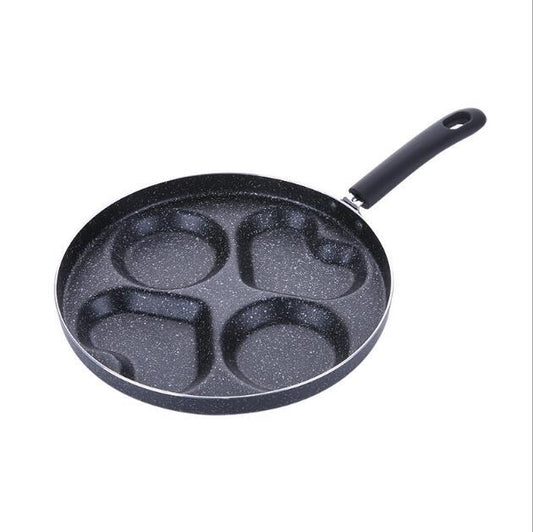 Aluminum Non-stick Frying Pan Creative Four-hole Heart-shaped Breakfast Frying Pan