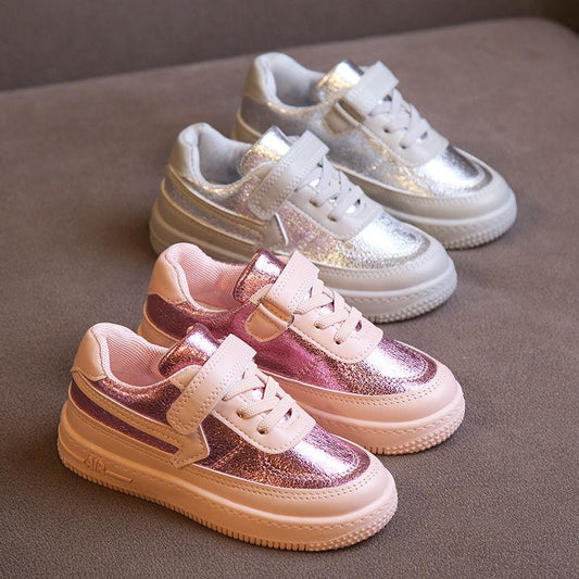 2020 Spring Girls and Boys Canvas Shoes Fashion Causal Girls Sneakers PU Shoes for Children's Flat with Shoes