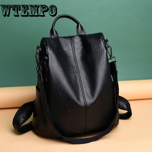 Women Backpack Genuine Leather School Backpacks For Girls Fashion Soft Travel Teenager Bags