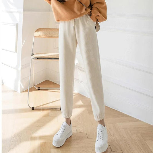 Women's Loose Casual Pants Slim Straight Tube Leg Pants Versatile Slimming Fitness Jogging Pants Sports Pants Harem Sweatpants