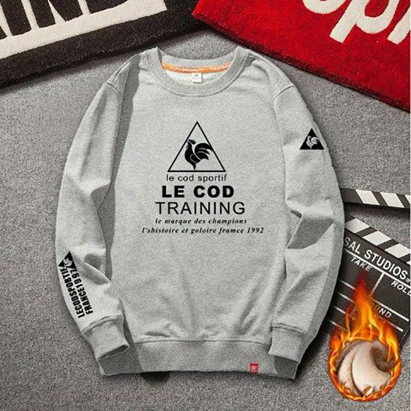 Sweater Men's Pullover Spring and Autumn Round Neck Loose Jacket Plus Velvet Thickening Tide Brand Men's Long Sleeves