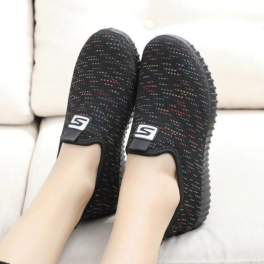 Women's Breathable Sports Running Shoes Spring and Autumn Cloth Shoes Non-Slip Casual Shoes