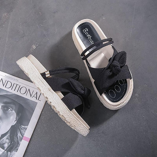 Summer Collocation Skirt Sandals Fairy Style Fashion Student Platform Roman Flats