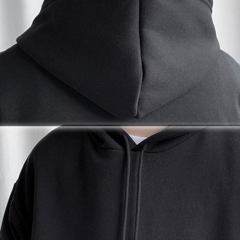 Winter Hooded Pullover Sweater Male Youth Plus Velvet Thick Warm Comfortable Loose Top
