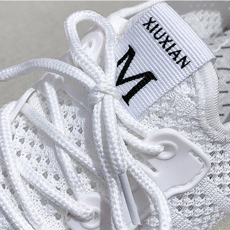 Women's Shoes Summer Flying Woven Sneakers Breathable Mesh Shoes Soft Sole Wear-resistant Casual Shoes