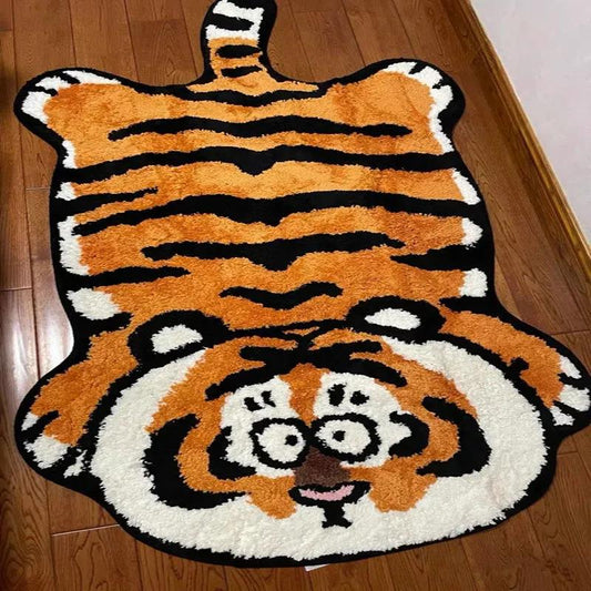 Imitation Cashmere Thick Tiger Carpet Bedroom Bedside Carpet Special-shaped Carpet Bathroom Non-slip Absorbent Mat