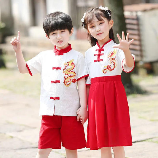 Boys' School Uniforms Class Uniforms Garden Uniforms Boys Dragons and Phoenix Girls Dresses Children's Costumes