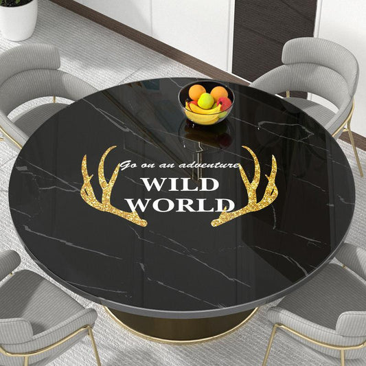 PVC Round Table Table Mat Nordic Style Waterproof and Oil-proof Disposable Tablecloth Tea Table Table Cloth Anti-scalding Household Tablecloth