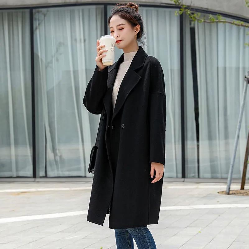 Spring and Autumn Woolen Coat Women Loose Casual Fashion Coat