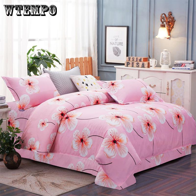 Bedding Set Leaf Comfortable Duvet Quilt Cover Pillow Case Home Decor