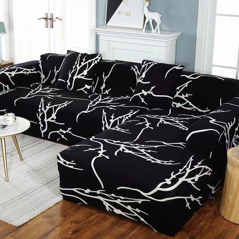 Cartoon Simple pineapple Slipcovers Elastic Sectional Sofa Cover L Shape Cover 1/2/3/4 Seater