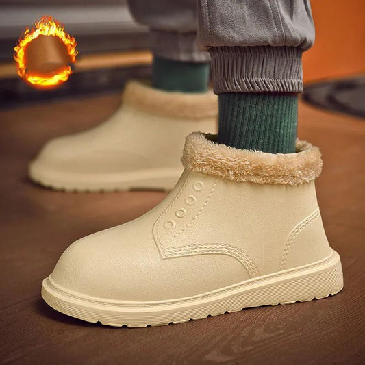 Plus Velvet Warm Shoes Anti-skid Warm Waterproof Rain Boots EVA Car Wash Kitchen Plus Velvet Cotton Shoes Student Boots