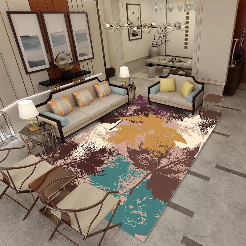 Ink Painting Carpets Rectangle Floor Area Rug Non-slip 3D Printed Parlor Mat for Living Room Bedroom