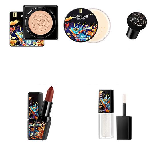 5/7pcs Makeup Gift Box Mushroom Head Air Cushion Foudation Mascara Powder Matte Lipstick Makeup Set