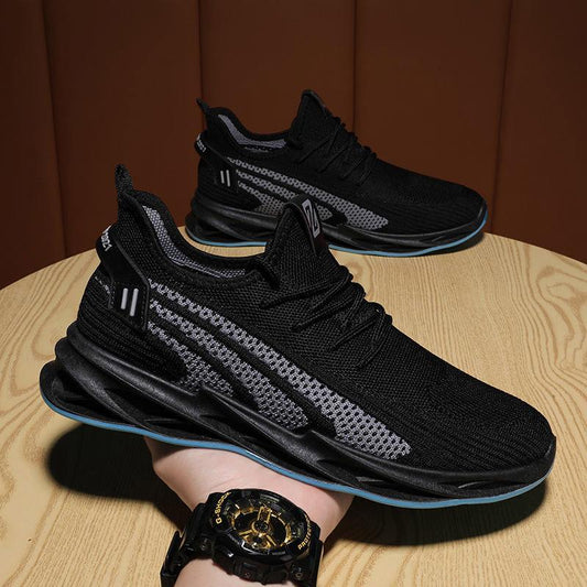 Men's Shoes Spring and Autumn Breathable Deodorant Leisure Sports Shoes Ultra-light Running Shoes Trend All-match Flying Woven Men's Shoes