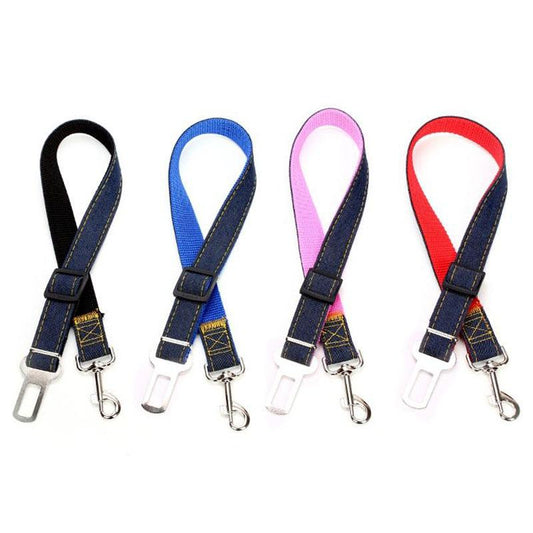 Adjustable dog safety car harness, dog seat belt-durable car dog seat belt-dog car seat belt, large dog, medium and small dog seat belt