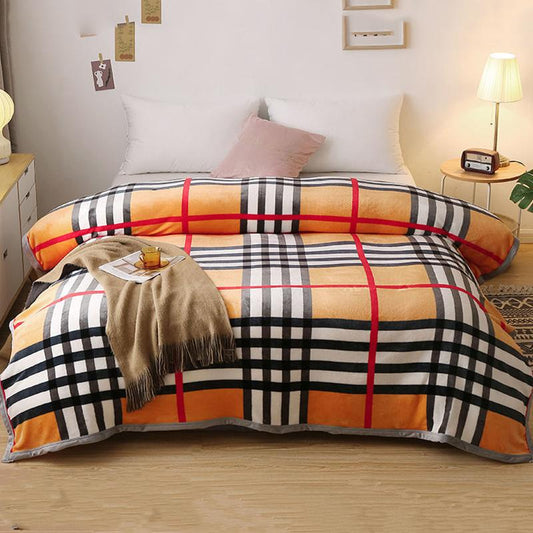 Skin-friendly Thick Summer Blanket Coral Fleece Blanket Flannel Bed Sheet Person Dormitory Student Office Nap Blanket